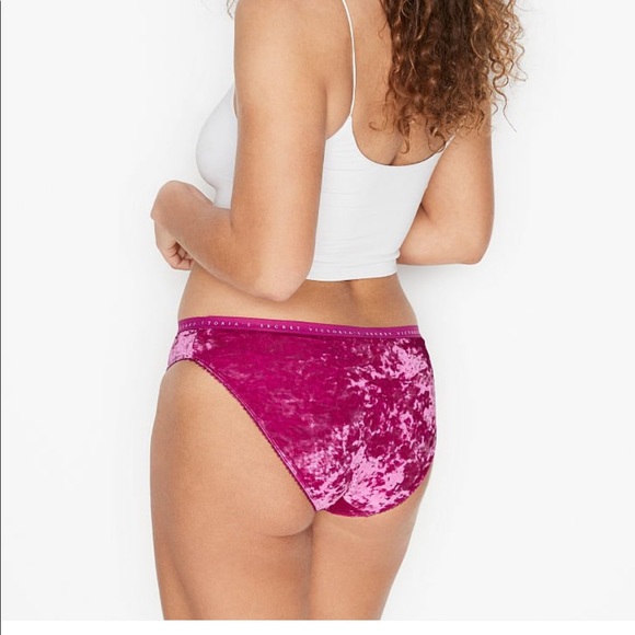 VICTORIA'S SECRET Velvet Logo Waist Bikini Panty - Picture 4 of 8